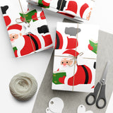 Nerdy Santa Wrapping Paper | Festive Holiday Gift Wrap Design | Available in Matte & Satin Finishes | Eco-Friendly Printed Gift Wrap