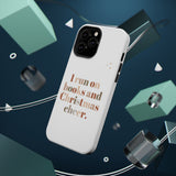 I Run on Books and Christmas Cheer | Custom Impact Resistant iPhone Case | Holiday Design | Durable and Slim Fit | Fits Multiple iPhone Models