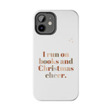 "I Love Books and Christmas Cheer" iPhone Case | Tough Dual-Layer Protection | Wireless Charging Compatible | Durable & Impact-Resistant | Holiday & Book Lover Theme