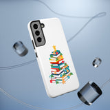 Bookish Christmas Tree Phone Case | Dual-Layer Protection | Festive Holiday Design | Fits iPhone 16 and More