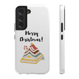 Merry Christmas Bookish Christmas Tree Phone Case | Dual-Layer Protection | Festive Literary Design | Fits iPhone 16 and More