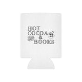 Hot Cocoa and Books | Insulated Can Coolers | Cozy Holiday Drinkware