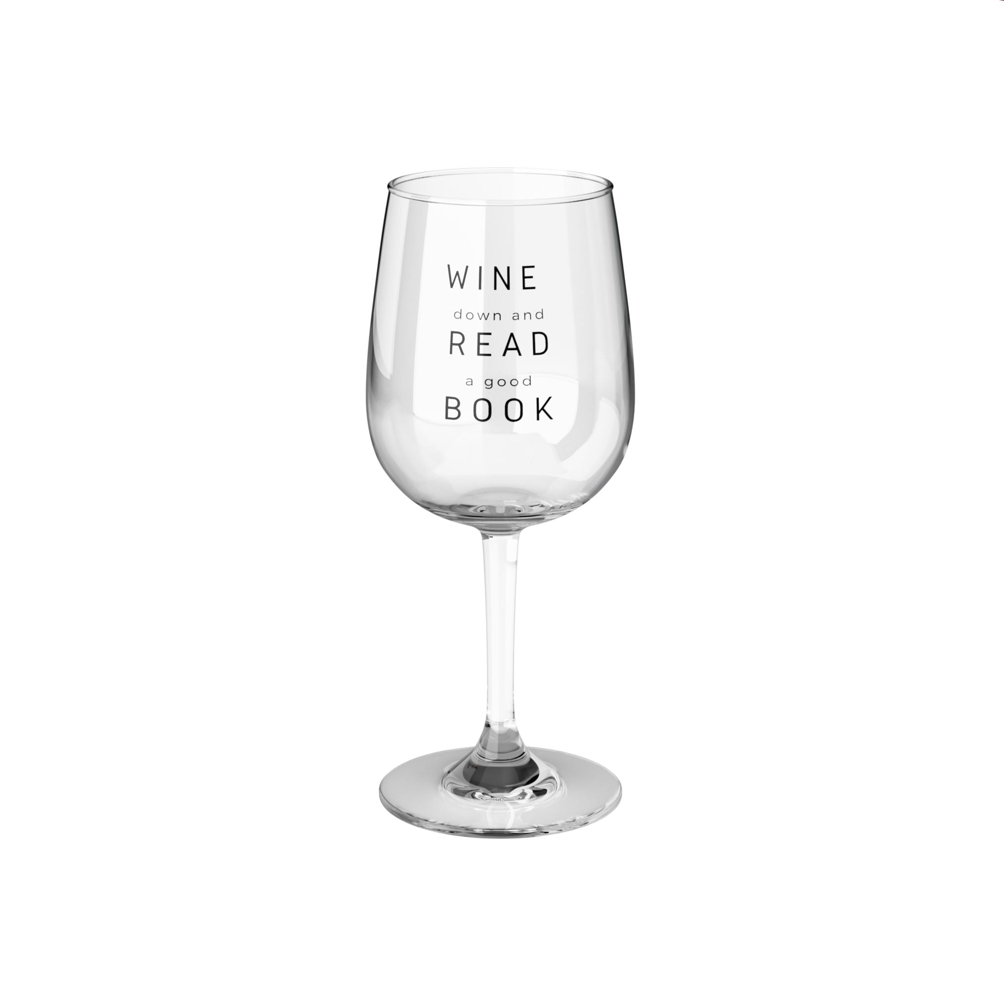 Wine Down - Stemmed Wine Glass - Bookish Loving