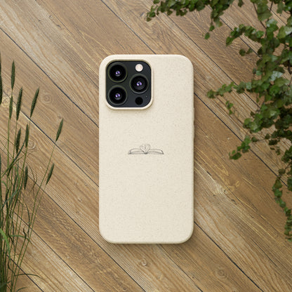 Open Book with Heart Biodegradable Phone Case | Eco-Friendly & Wireless Charging