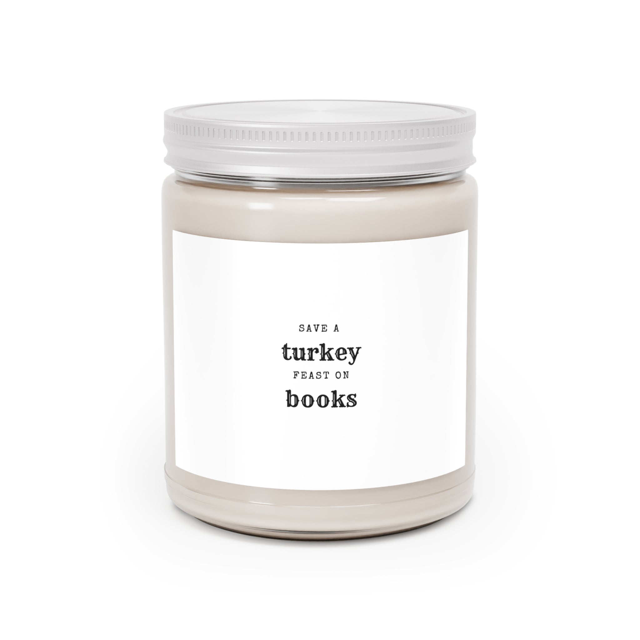 Save a Turkey Feast on Books Scented Candle | Cozy Thanksgiving Candle | Perfect for Book Lovers