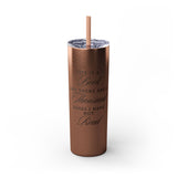 Life Is A Book - Skinny Tumbler with Straw - Bookish Loving