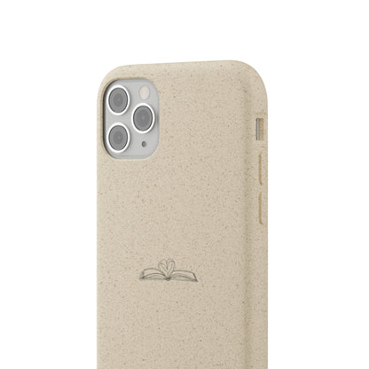 Open Book with Heart Biodegradable Phone Case | Eco-Friendly & Wireless Charging