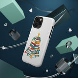 Bookish Christmas Tree Phone Case | Dual-Layer Protection | Festive Holiday Design | Fits iPhone 16 and More