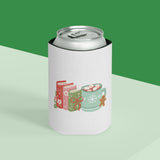 Books and Hot Cocoa | Festive Insulated Can Coolers | Cozy Holiday Drinkware