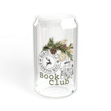 North Pole Book Club | 16oz Sipper Glass | Festive Holiday Design | Ideal for Christmas Beverages | BPA-Free Glassware