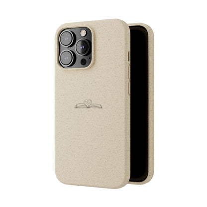 Open Book with Heart Biodegradable Phone Case | Eco-Friendly & Wireless Charging