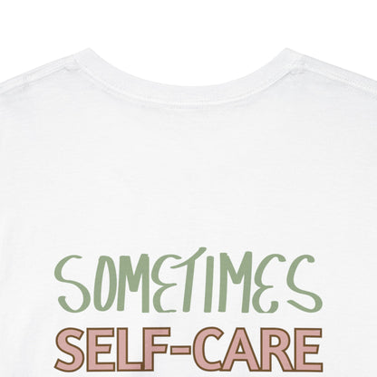 Sometimes Self Care Looks Like Books T-Shirt | 100% Cotton Unisex Tee | Comfortable Classic Fit for Book Lovers