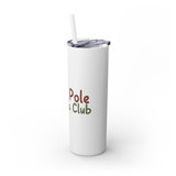 North Pole Reader's Club Skinny Tumbler | 20oz | Double-Wall Insulation | Festive Book Lover Design