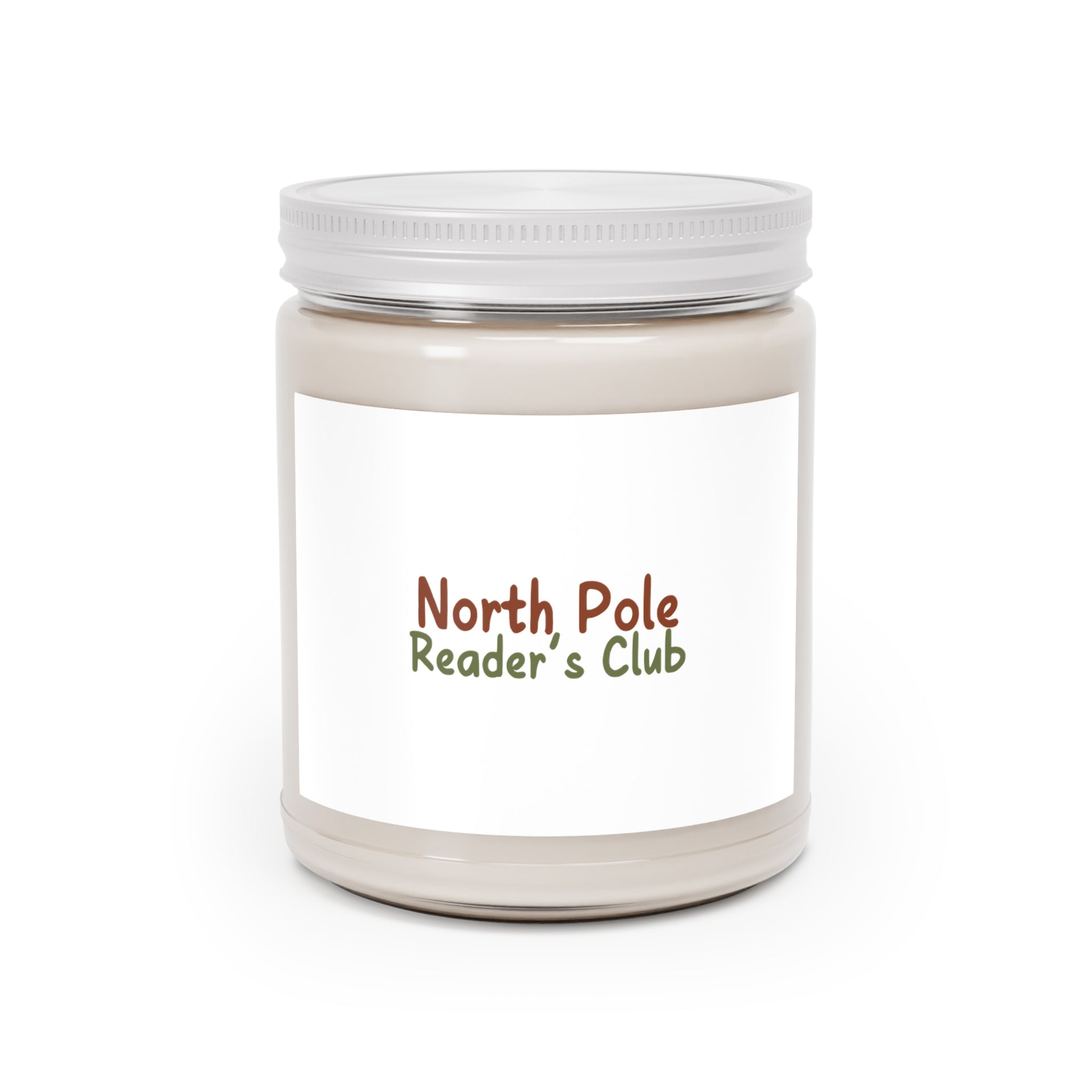 North Pole Reader's Club | 9oz Soy Wax Candle | Festive Holiday Scents | Clear Glass Jar | Perfect for Book Lovers