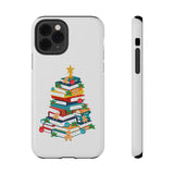 Bookish Christmas Tree Phone Case | Dual-Layer Protection | Festive Holiday Design | Fits iPhone 16 and More