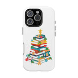 Bookish Christmas Tree Phone Case | Dual-Layer Protection | Festive Holiday Design | Fits iPhone 16 and More