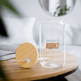 Thankful for Books Can Glass | Literary-Inspired Design | Ideal for Book Lovers | Perfect for Beer, Cider, or Your Favorite Beverage | Unique and Fun Gift Idea