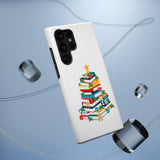 Bookish Christmas Tree Phone Case | Dual-Layer Protection | Festive Holiday Design | Fits iPhone 16 and More