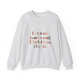 I Run on Books and Christmas Cheer Crewneck | Cozy Holiday Sweatshirt | Festive Book Lover Gift | Unisex Sizes for Readers