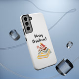 Merry Christmas Bookish Christmas Tree Phone Case | Dual-Layer Protection | Festive Literary Design | Fits iPhone 16 and More