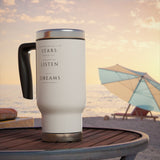 To The People Who Look at the Stars (A Court of Mist and Fury) - Stainless Steel Travel Mug w/ Handle - Bookish Loving