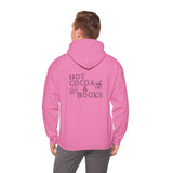 Hot Cocoa and Books Hoodie | Cozy Winter Design | Cotton-Polyester Blend | Perfect for Book Lovers