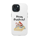 Merry Christmas Bookish Christmas Tree Phone Case | Dual-Layer Protection | Festive Literary Design | Fits iPhone 16 and More