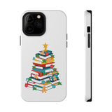 Bookish Christmas Tree Phone Case | Dual-Layer Protection | Festive Holiday Design | Fits iPhone 16 and More