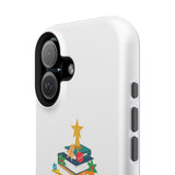 Bookish Christmas Tree Phone Case | Dual-Layer Protection | Festive Holiday Design | Fits iPhone 16 and More