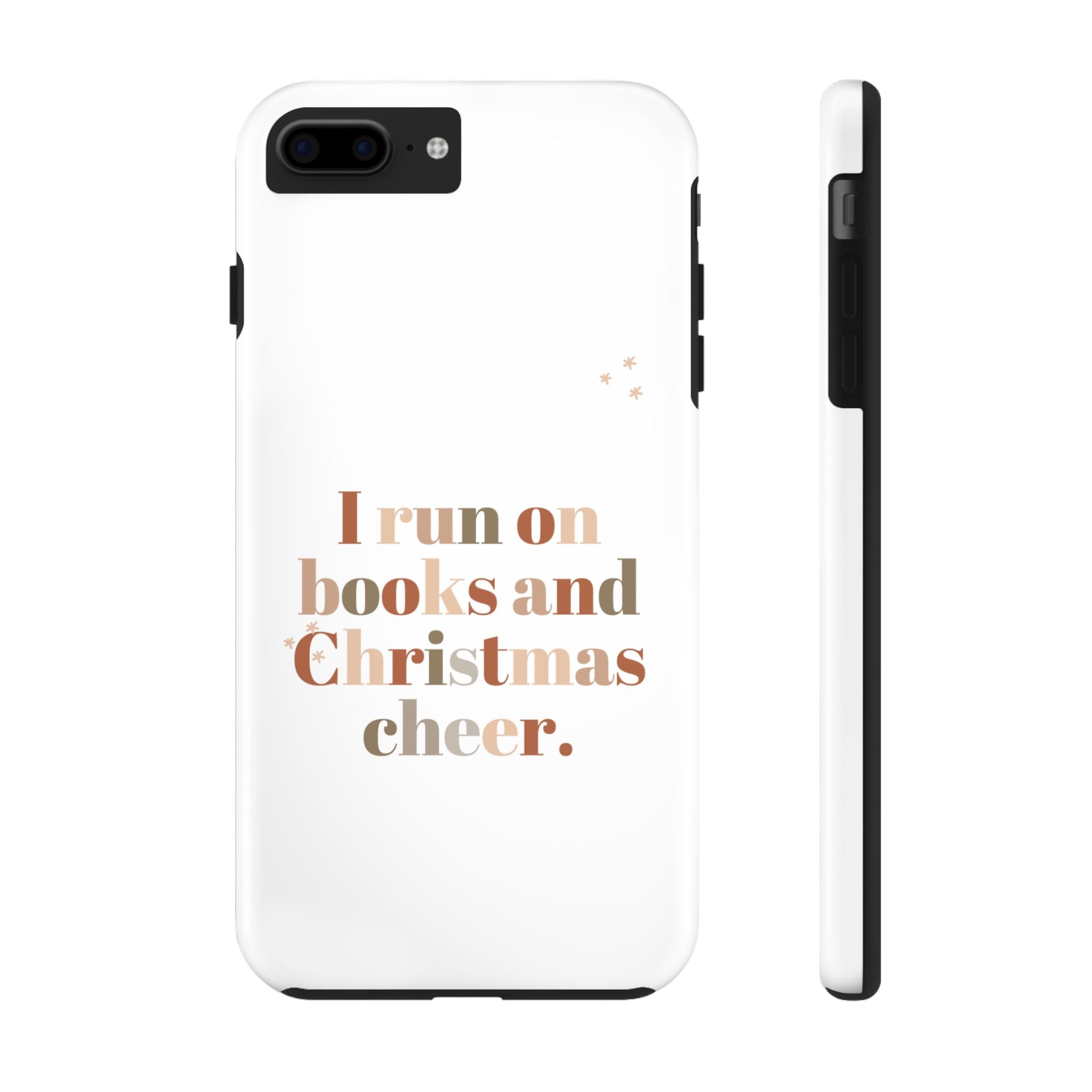 "I Love Books and Christmas Cheer" iPhone Case | Tough Dual-Layer Protection | Wireless Charging Compatible | Durable & Impact-Resistant | Holiday & Book Lover Theme