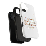 "I Love Books and Christmas Cheer" iPhone Case | Tough Dual-Layer Protection | Wireless Charging Compatible | Durable & Impact-Resistant | Holiday & Book Lover Theme