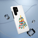 Bookish Christmas Tree Phone Case | Dual-Layer Protection | Festive Holiday Design | Fits iPhone 16 and More