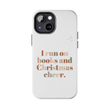 "I Love Books and Christmas Cheer" iPhone Case | Tough Dual-Layer Protection | Wireless Charging Compatible | Durable & Impact-Resistant | Holiday & Book Lover Theme