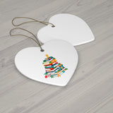 Bookish Christmas Tree Ornament | Ceramic Holiday Decoration for Book Lovers | 4 Shapes Available