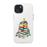 Bookish Christmas Tree Phone Case | Dual-Layer Protection | Festive Holiday Design | Fits iPhone 16 and More