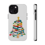 Bookish Christmas Tree Phone Case | Dual-Layer Protection | Festive Holiday Design | Fits iPhone 16 and More