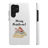 Merry Christmas Bookish Christmas Tree Phone Case | Dual-Layer Protection | Festive Literary Design | Fits iPhone 16 and More