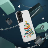 Bookish Christmas Tree Phone Case | Dual-Layer Protection | Festive Holiday Design | Fits iPhone 16 and More