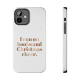 "I Love Books and Christmas Cheer" iPhone Case | Tough Dual-Layer Protection | Wireless Charging Compatible | Durable & Impact-Resistant | Holiday & Book Lover Theme