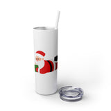 Nerdy Santa Skinny Tumbler | 20oz | Double-Wall Insulation | Fun Holiday Design