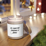 All I Want for Christmas is Books | 9oz Soy Wax Candle | Cozy Winter Scents | Clear Glass Jar | Perfect for Book Lovers