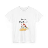 Merry Christmas with Bookish Christmas Tree Tee | Holiday Edition for Book Lovers | Unisex Cotton T-Shirt