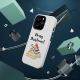 Merry Christmas Bookish Christmas Tree Phone Case | Dual-Layer Protection | Festive Literary Design | Fits iPhone 16 and More