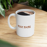 Book Babe Brown - White Mug - Bookish Loving