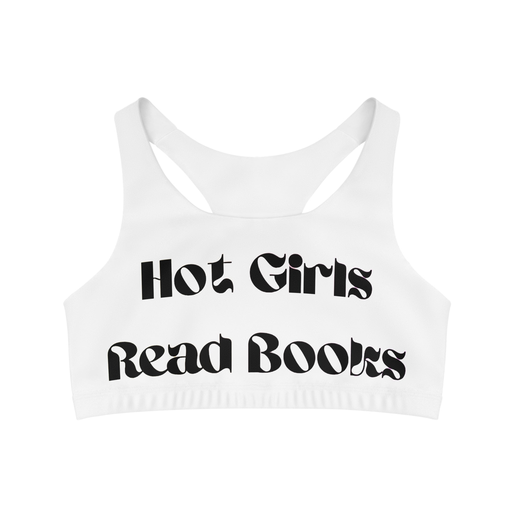 Hot Girls Read Books - Seamless Sports Bra - Bookish Loving