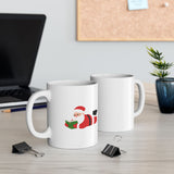 Nerdy Santa Mug | Festive Ceramic Coffee Mug | Holiday Gift for Book Lovers