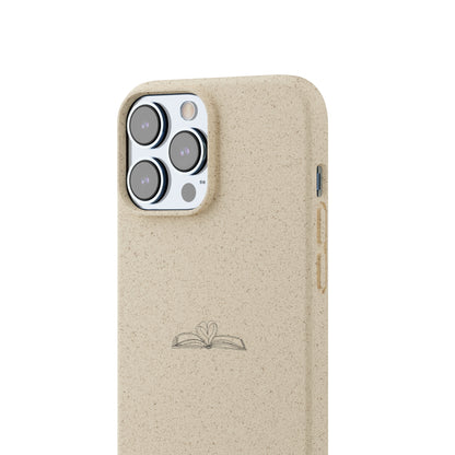 Open Book with Heart Biodegradable Phone Case | Eco-Friendly & Wireless Charging