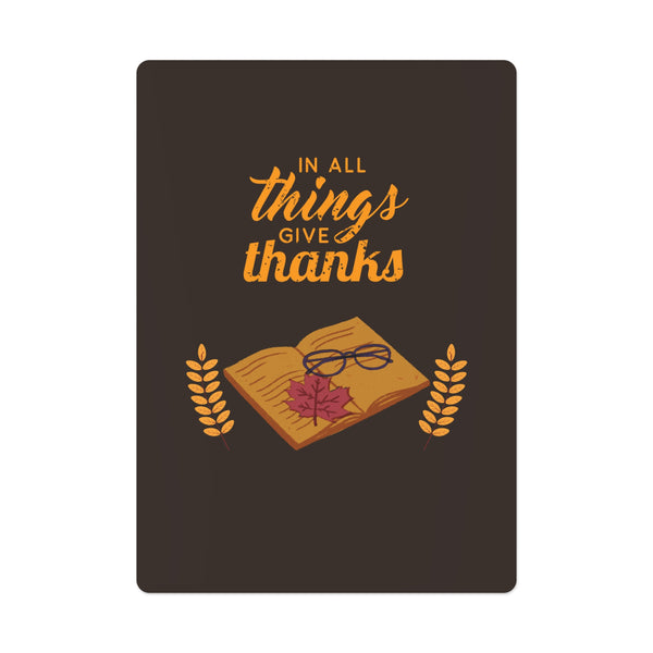 In All Things Give Thanks Playing Cards | Thanksgiving-Themed Deck | Perfect for Book Lovers | Ideal for Family Game Night or Holiday Gatherings