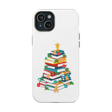 Bookish Christmas Tree Phone Case | Dual-Layer Protection | Festive Holiday Design | Fits iPhone 16 and More