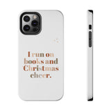 "I Love Books and Christmas Cheer" iPhone Case | Tough Dual-Layer Protection | Wireless Charging Compatible | Durable & Impact-Resistant | Holiday & Book Lover Theme